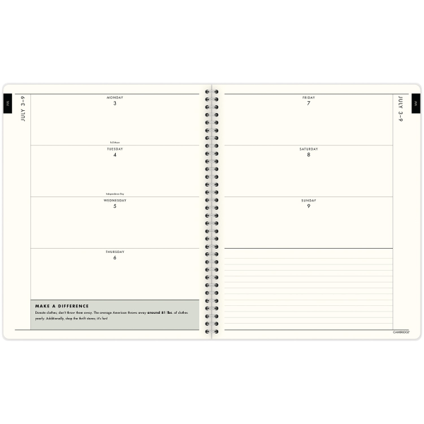 slide 2 of 4, Cambridge GreenPath Academic 2023-2024 Weekly Monthly Planner, Floral, Large, 8 1/2" x 11", 11 in