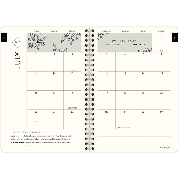 Cambridge greenpath academic weekly monthly planner 5 1 2 x 8 1 2