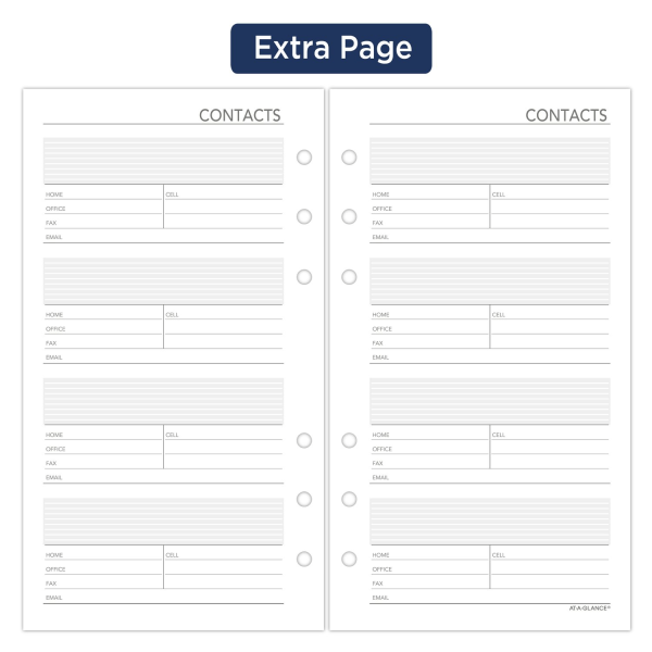 slide 6 of 7, At-A-Glance Weekly Planner Refill, 3-3/4" X 6-3/4", January To December 2024, 063-285Y, 1 ct