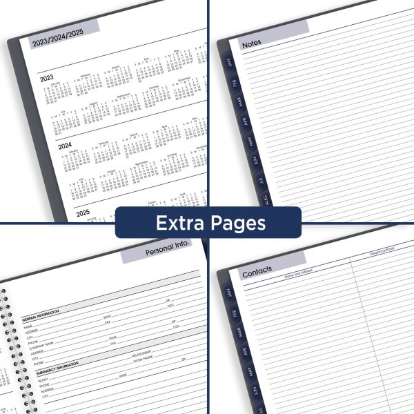 slide 8 of 10, At-A-Glance Dayminder Weekly/Monthly Appointment Book Planner, 8-1/2'' X 11'', Gray, January To December 2024, Gc52007, 1 ct