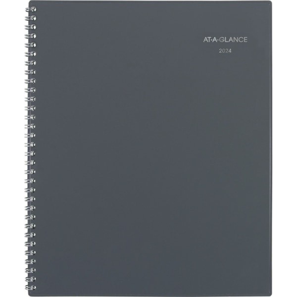 slide 9 of 10, At-A-Glance Dayminder Weekly/Monthly Appointment Book Planner, 8-1/2'' X 11'', Gray, January To December 2024, Gc52007, 1 ct