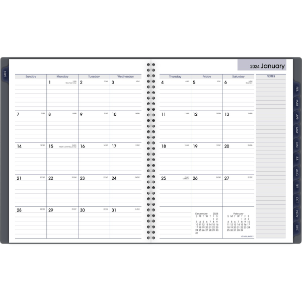 slide 10 of 10, At-A-Glance Dayminder Weekly/Monthly Appointment Book Planner, 8-1/2'' X 11'', Gray, January To December 2024, Gc52007, 1 ct