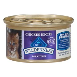 Blue Buffalo Blue Wilderness Grain Free Formula Chicken Recipe Food for Kittens 3 oz