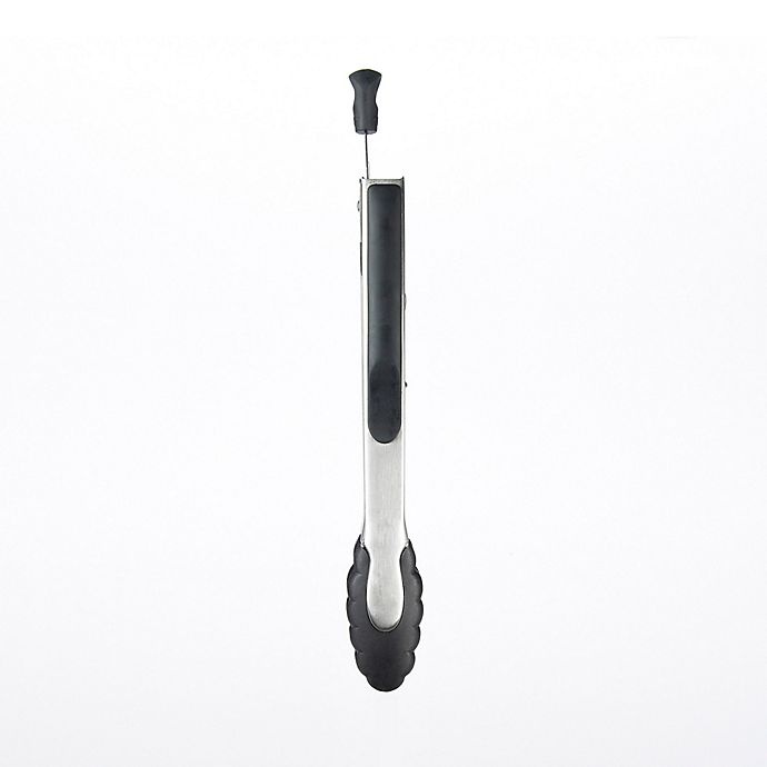 slide 2 of 5, OXO Good Grips Tongs With Nylon Heads  - Stainless Steel, 9 in