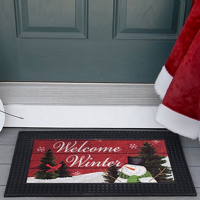 slide 2 of 2, Winter Wonderland Welcome Winter 18 x 30'' Multicolor LED Door Mat'', 1 ct