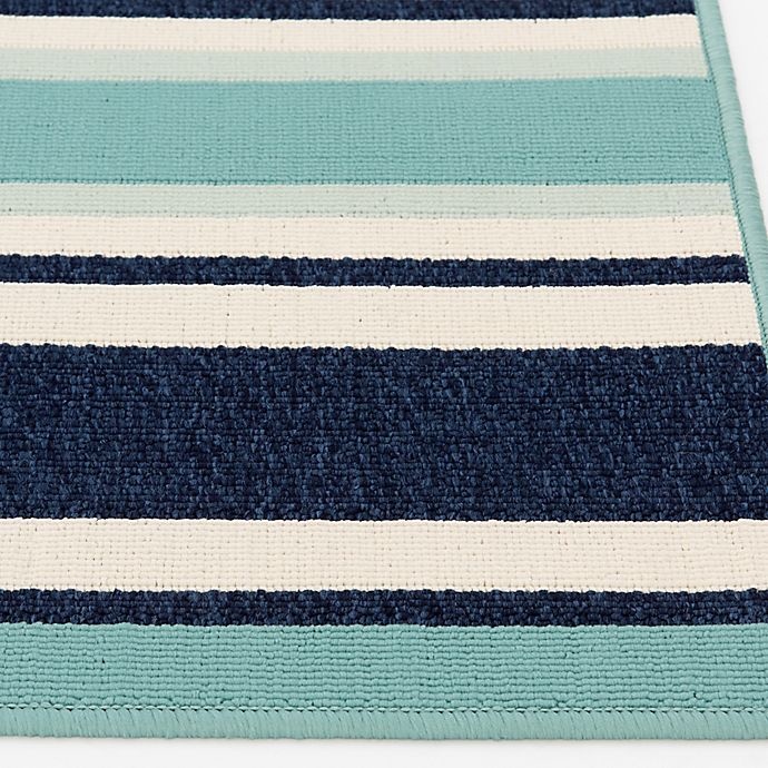 slide 3 of 5, Destination Summer Miami Stripe Indoor/Outdoor 5'3 x 7' Area Rug - Aqua, 1 ct