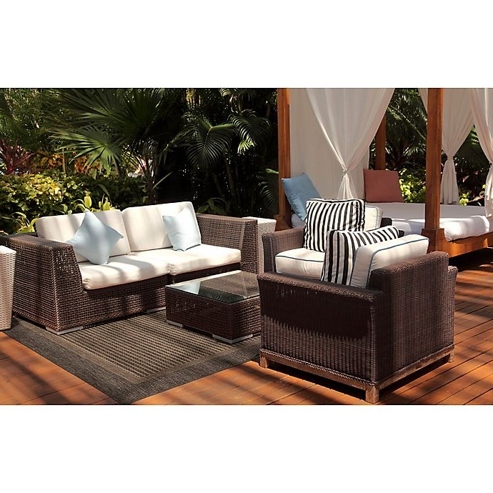 slide 2 of 5, Destination Summer Miami Border Indoor/Outdoor 5'3 x 7' Area Rug - Mocha, 1 ct