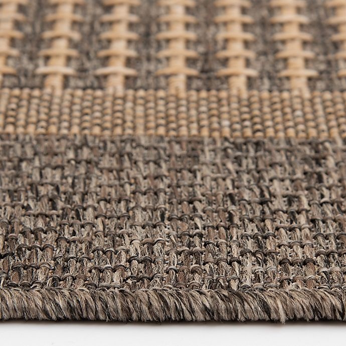 slide 5 of 5, Destination Summer Miami Border Indoor/Outdoor 5'3 x 7' Area Rug - Mocha, 1 ct