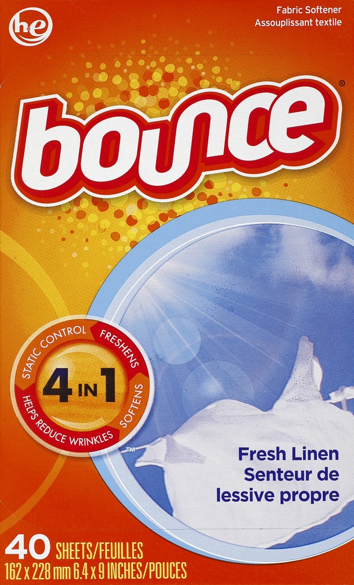 slide 1 of 6, Bounce Fabric Softener 40 ea, 40 ct