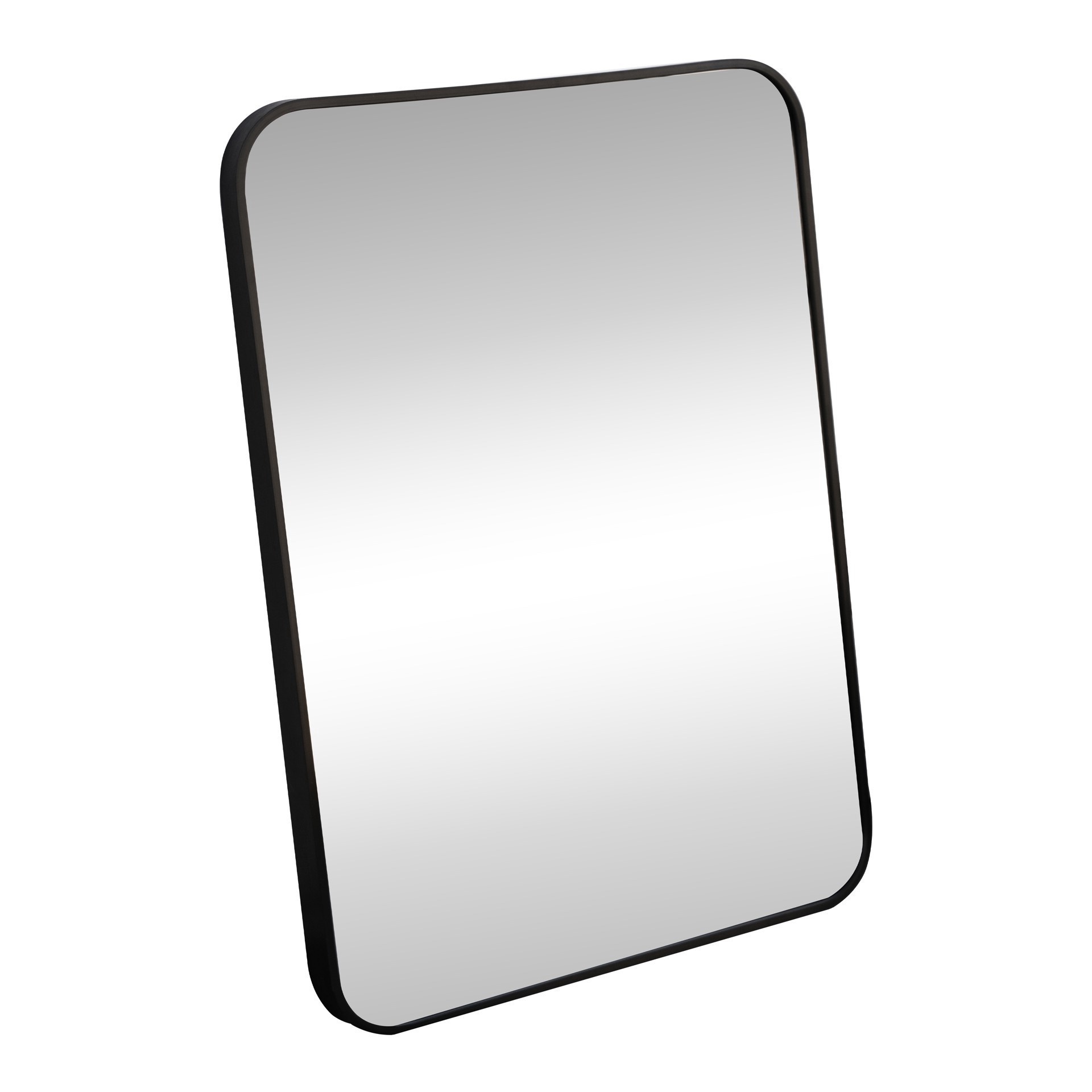 slide 5 of 5, 18" X 24" Black Rounded Corner Metal Decorative Mirror By Ashland, 18 in x 24 in
