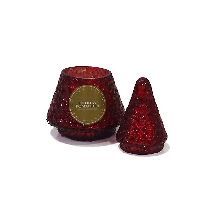 slide 2 of 2, Zodax Christmas Tree Scented Small Candle - Red, 1 ct