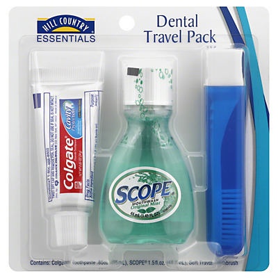 slide 1 of 1, Hill Country Fare Dental Travel Pack - Colors May Vary, 1 ct