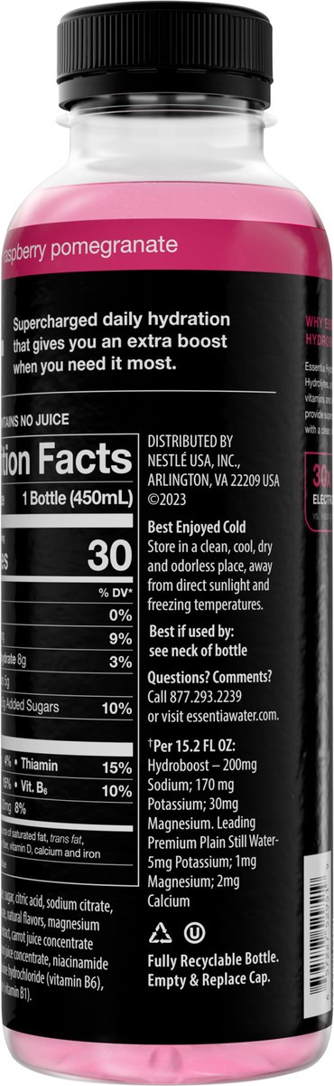slide 15 of 15, ESSENTIA Bottled Water Ionized Akaline Raspberry15.2oz, 15.2 fl oz