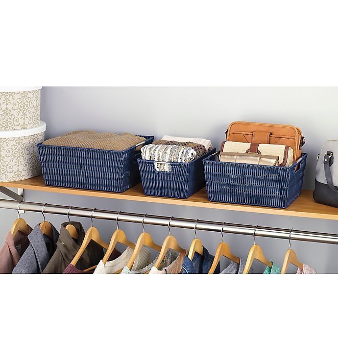 slide 2 of 3, Whitmor Storage Basket Set - Navy, 3 ct