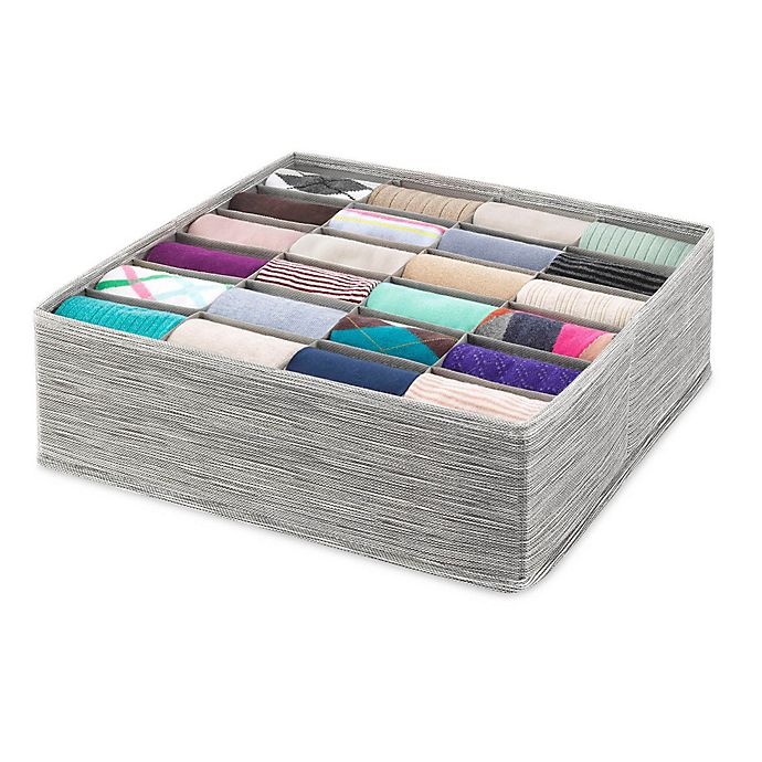 slide 2 of 3, ORG 24-Section Drawer Organizer - Grey, 1 ct