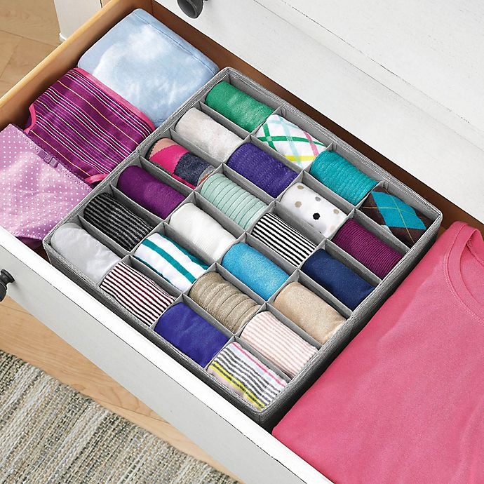 slide 3 of 3, ORG 24-Section Drawer Organizer - Grey, 1 ct