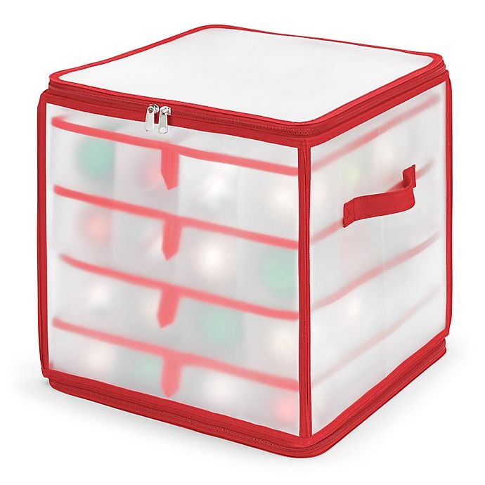 Whitmor 64-Slot Christmas Ornament Organizer with Removable Trays