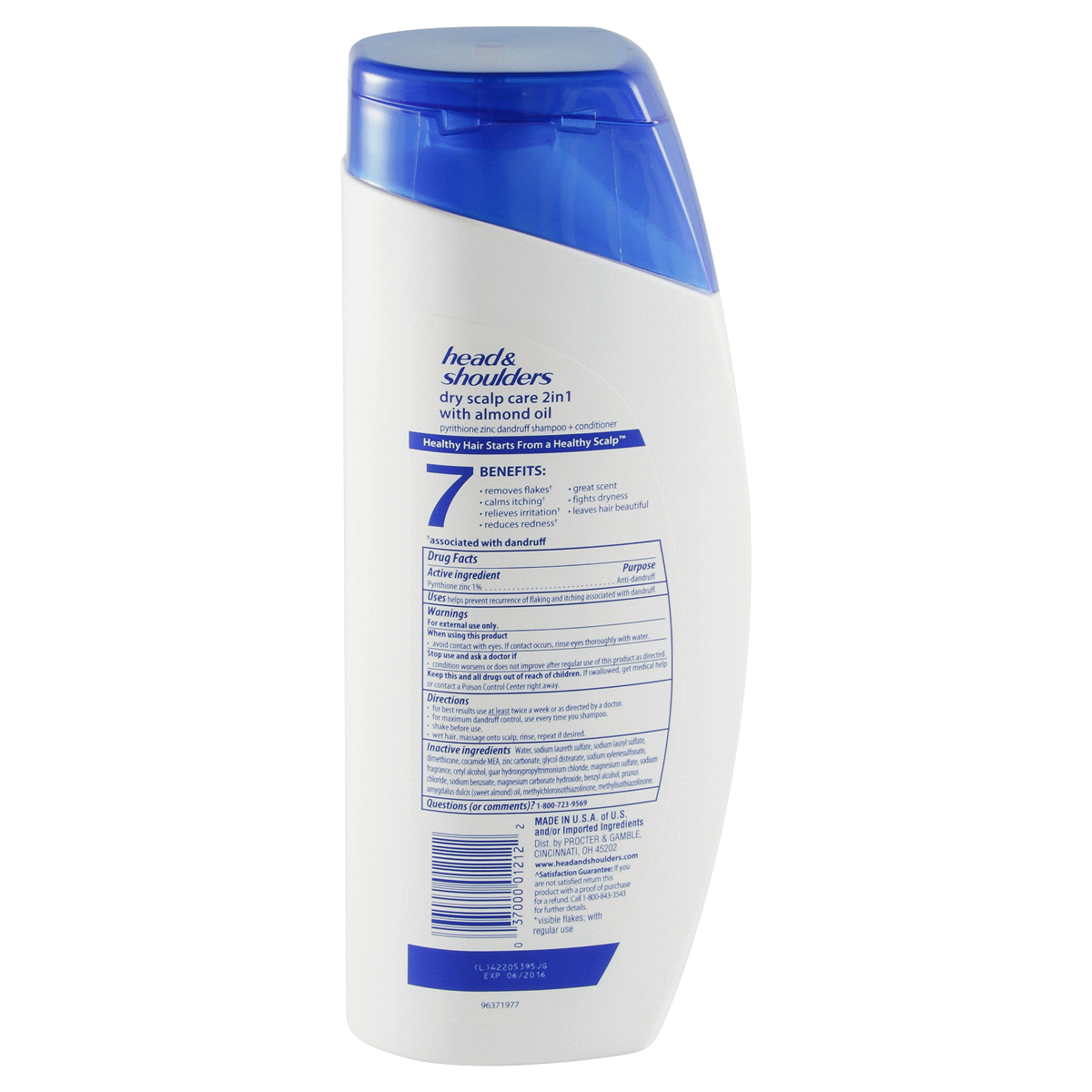 slide 2 of 4, Head & Shoulders Almond Oil Dry Scalp Care 2 in 1 Dandruff Shampoo + Conditioner 24.0 oz, 23.7 oz