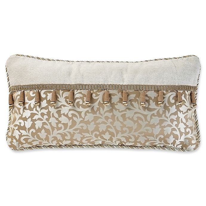 slide 1 of 1, Waterford Ansonia Jacquard Oblong Throw Pillow - Ivory, 12 in x 24 in