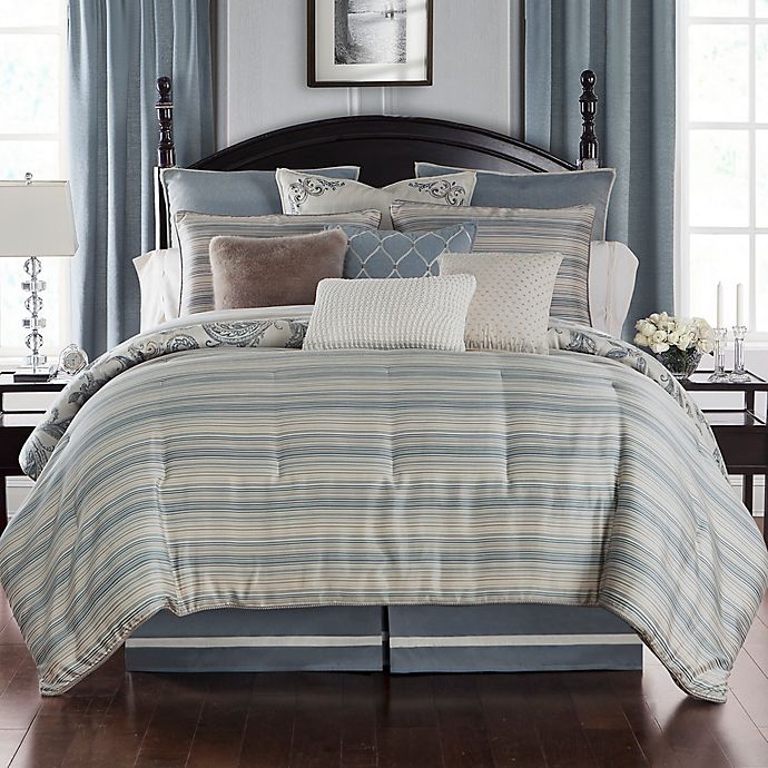 slide 2 of 2, Waterford Florence Reversible King Duvet Cover Set - Chambray, 1 ct