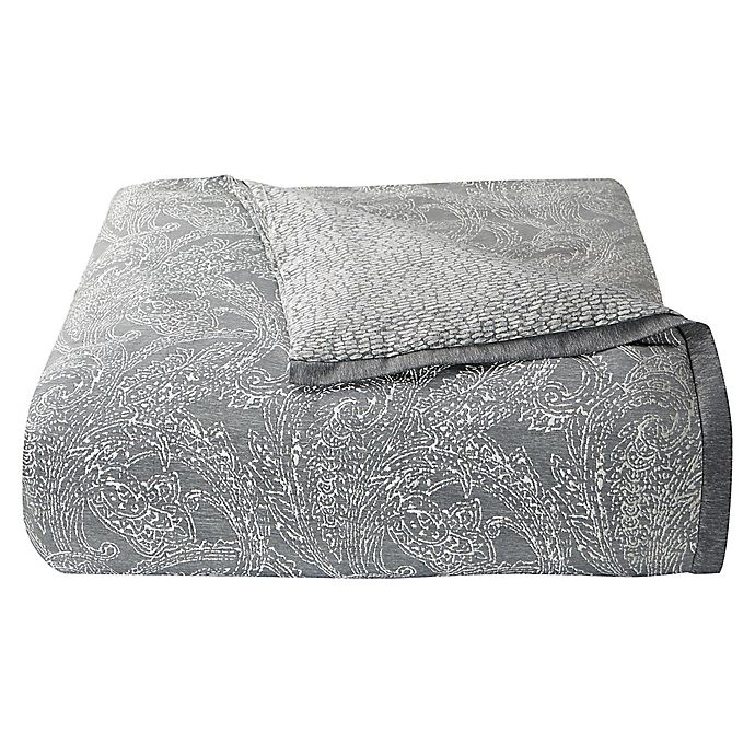 slide 6 of 7, Waterford Aidan Reversible Queen Comforter Set - Gunmetal, 1 ct