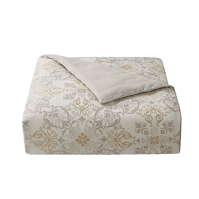 slide 3 of 7, Waterford Shelah Reversible Queen Comforter Set - Gold/Ivory, 1 ct