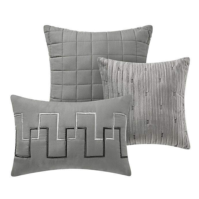 slide 6 of 6, Felix King Quilt Set - Platinum, 6 ct