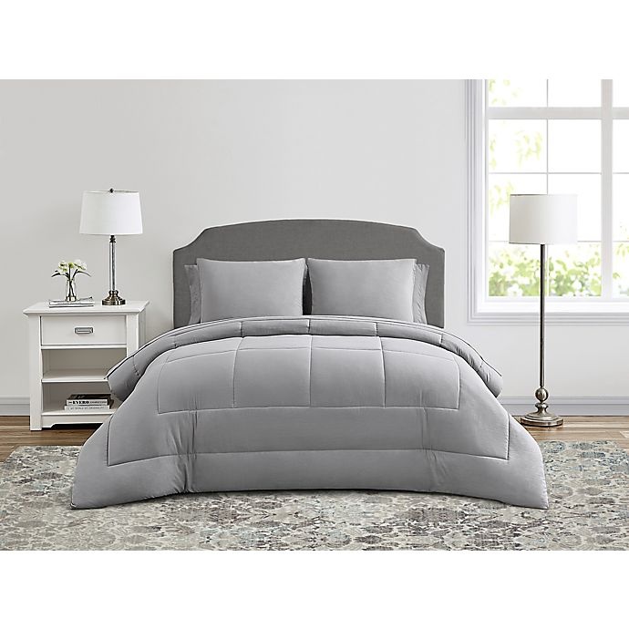 slide 6 of 6, Wamsutta Lustleigh Washed California King Comforter Set - Grey, 7 ct