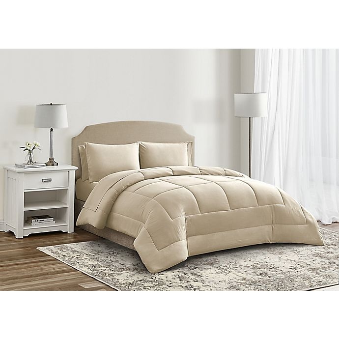 slide 3 of 6, Wamsutta Lustleigh Washed California King Comforter Set - Oatmeal, 7 ct