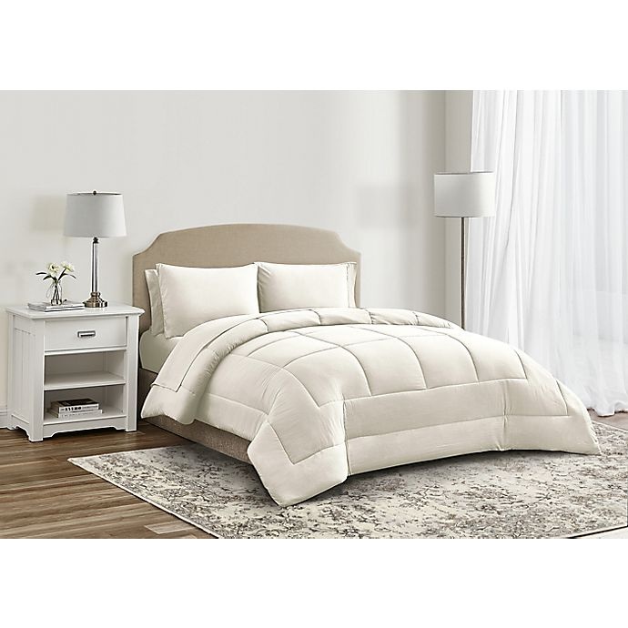 slide 2 of 5, Wamsutta Lustleigh Washed King Comforter Set - Coconut Milk, 7 ct