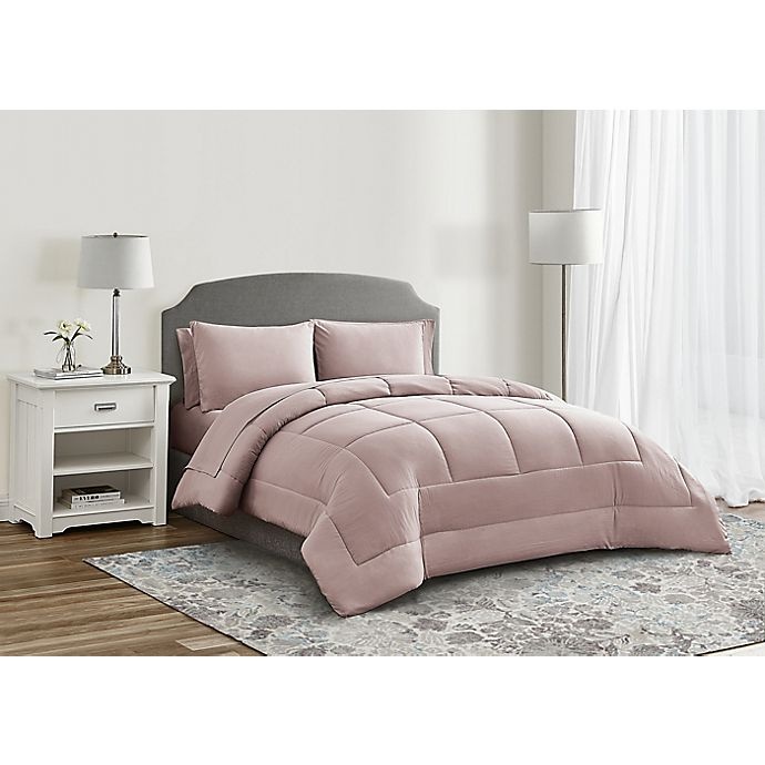 slide 3 of 6, Wamsutta Lustleigh Washed King Comforter Set - Rose, 7 ct