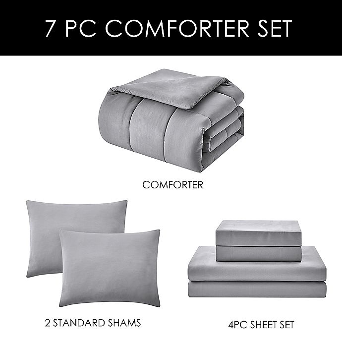 slide 2 of 6, Wamsutta Lustleigh Washed Twin Comforter Set - Grey, 5 ct