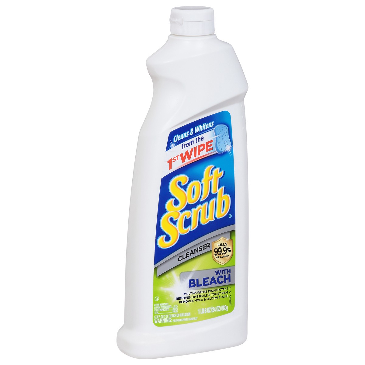 slide 2 of 9, Soft Scrub Cleaner with Bleach 24 oz, 24 oz