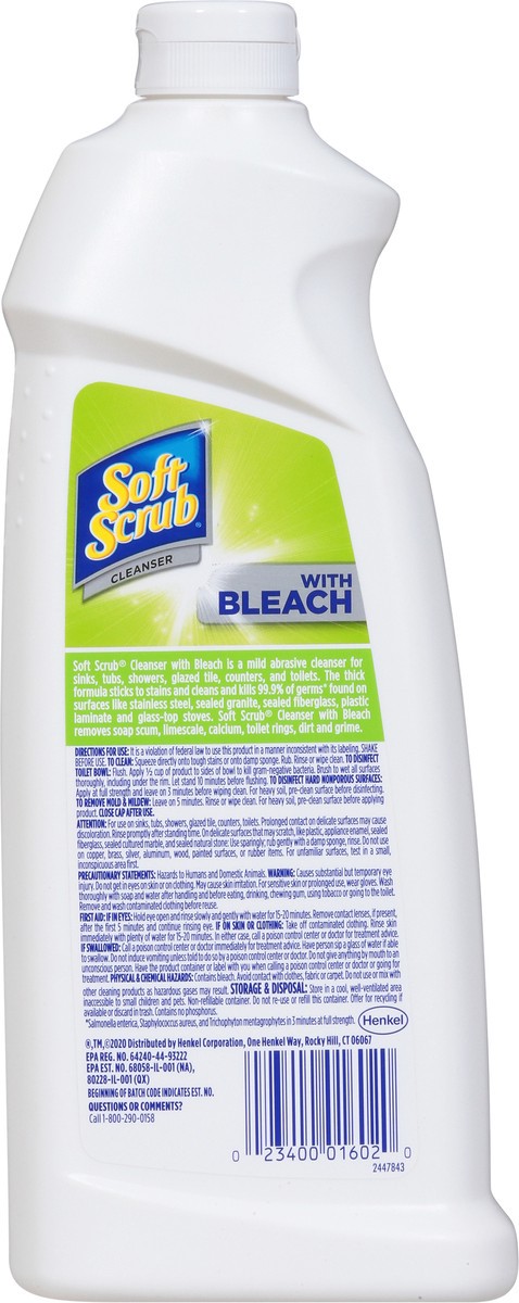 slide 5 of 9, Soft Scrub Cleaner with Bleach 24 oz, 24 oz