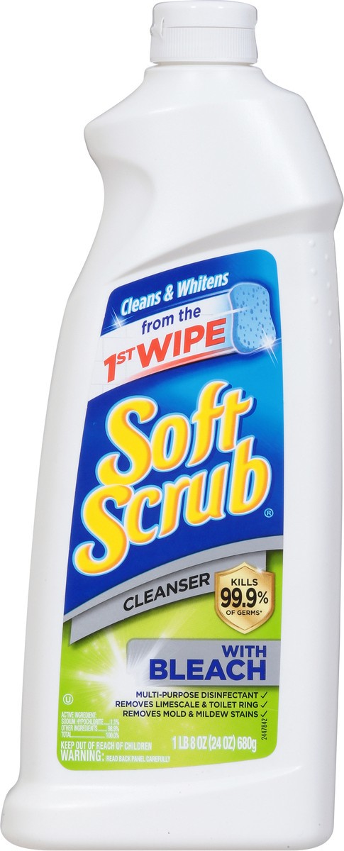 slide 6 of 9, Soft Scrub Cleaner with Bleach 24 oz, 24 oz