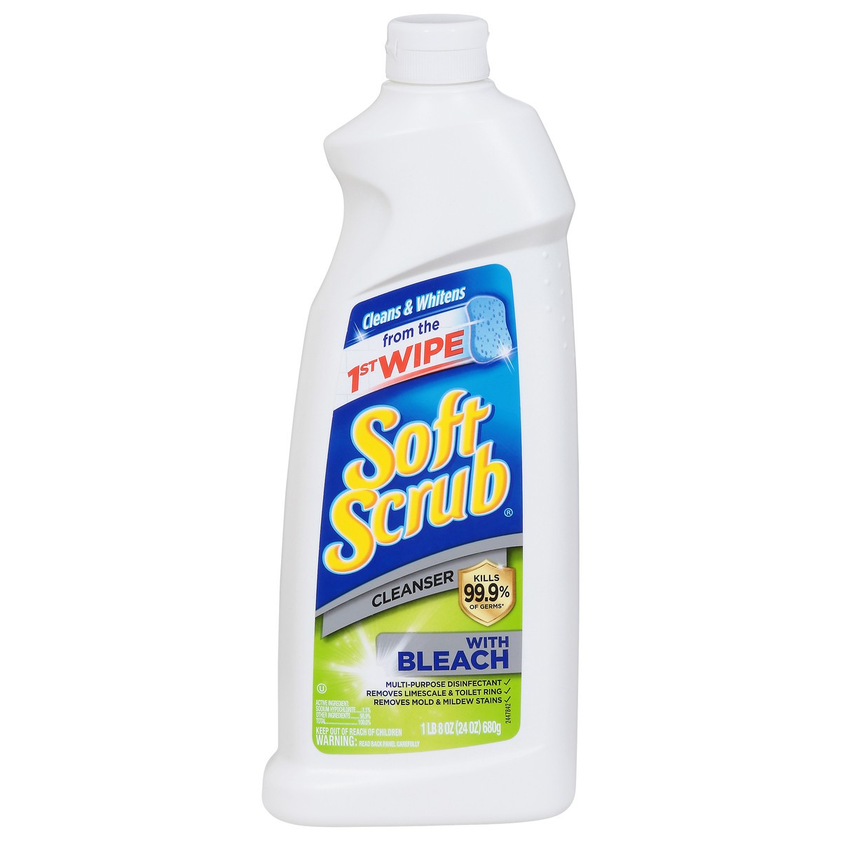 slide 1 of 9, Soft Scrub Cleaner with Bleach 24 oz, 24 oz