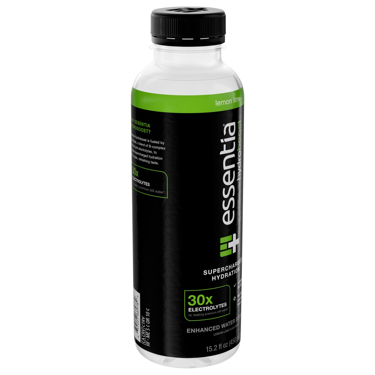 slide 9 of 14, ESSENTIA Hydroboost Enhanced Water Beverage Lemon Lime 15.2 oz. Sgl PET, 15.2 fl oz