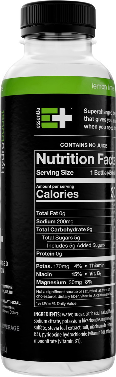 slide 8 of 14, ESSENTIA Hydroboost Enhanced Water Beverage Lemon Lime 15.2 oz. Sgl PET, 15.2 fl oz
