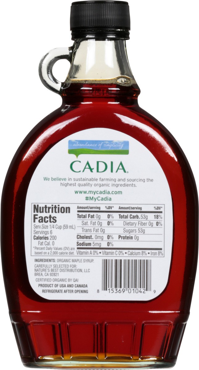 slide 3 of 14, Cadia Organic Maple Syrup 12 Oz, 12 oz