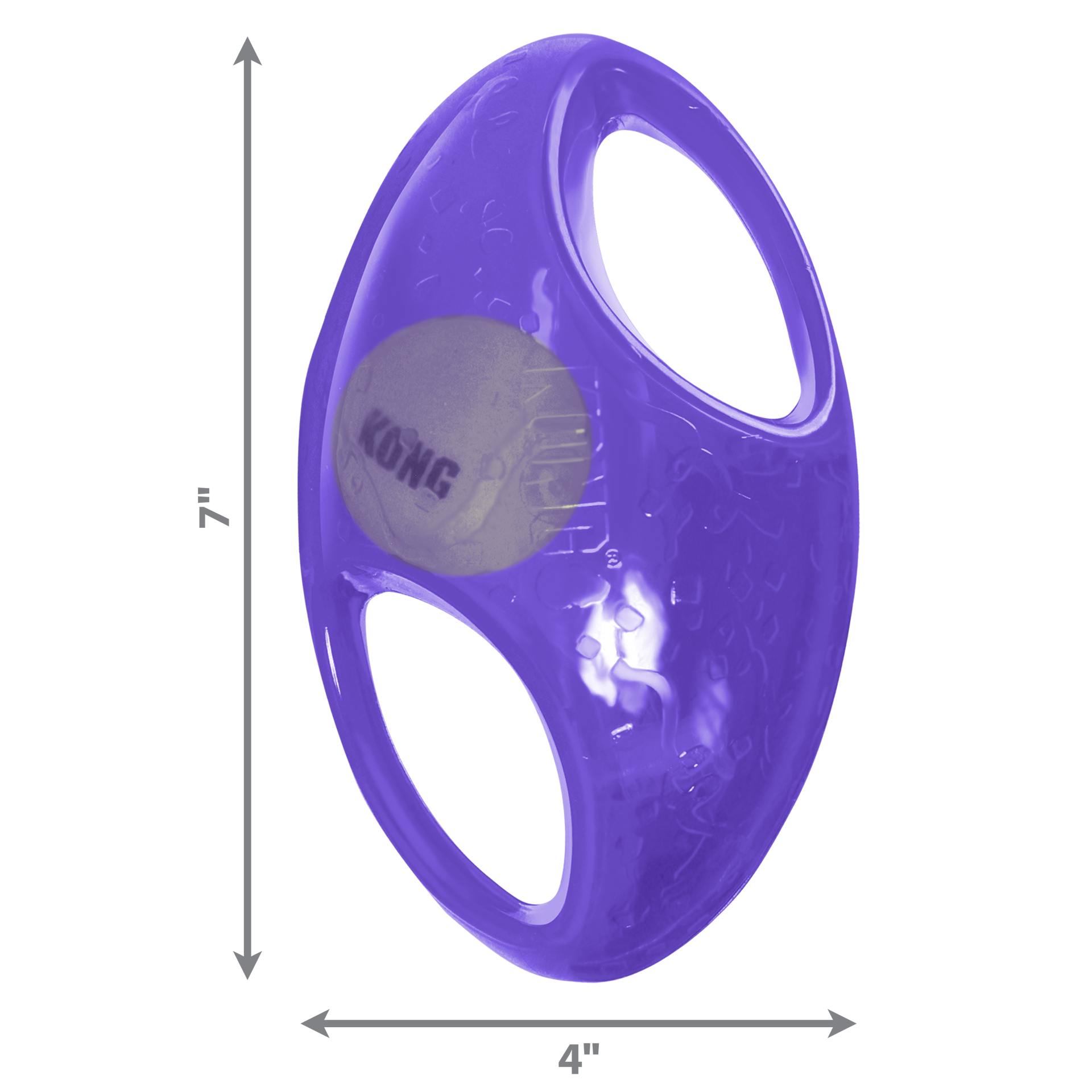 slide 3 of 4, KONG Jumbler™ Football Assorted Md/Lg, medium/large