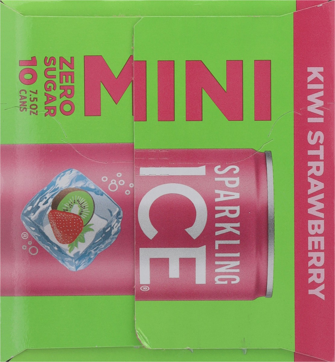 slide 4 of 15, Sparkling ICE Zero Sugar Kiwi Strawberry Mini Sparkling Water 10 - 7.5 fl oz Cans, 10 ct; 7.5 oz