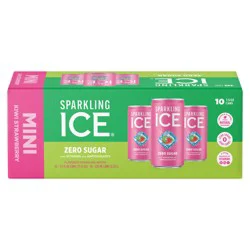 Sparkling ICE Zero Sugar Kiwi Strawberry Sparkling Water - 10 - 7.5 fl oz Cans