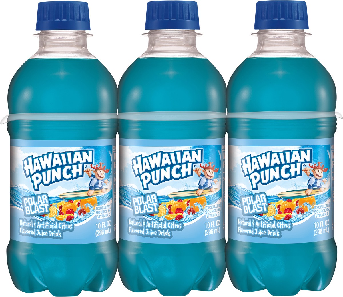 slide 11 of 12, Hawaiian Punch Polar Blast Juice Drink, 10 fl oz bottles, 6 pack, 6 ct