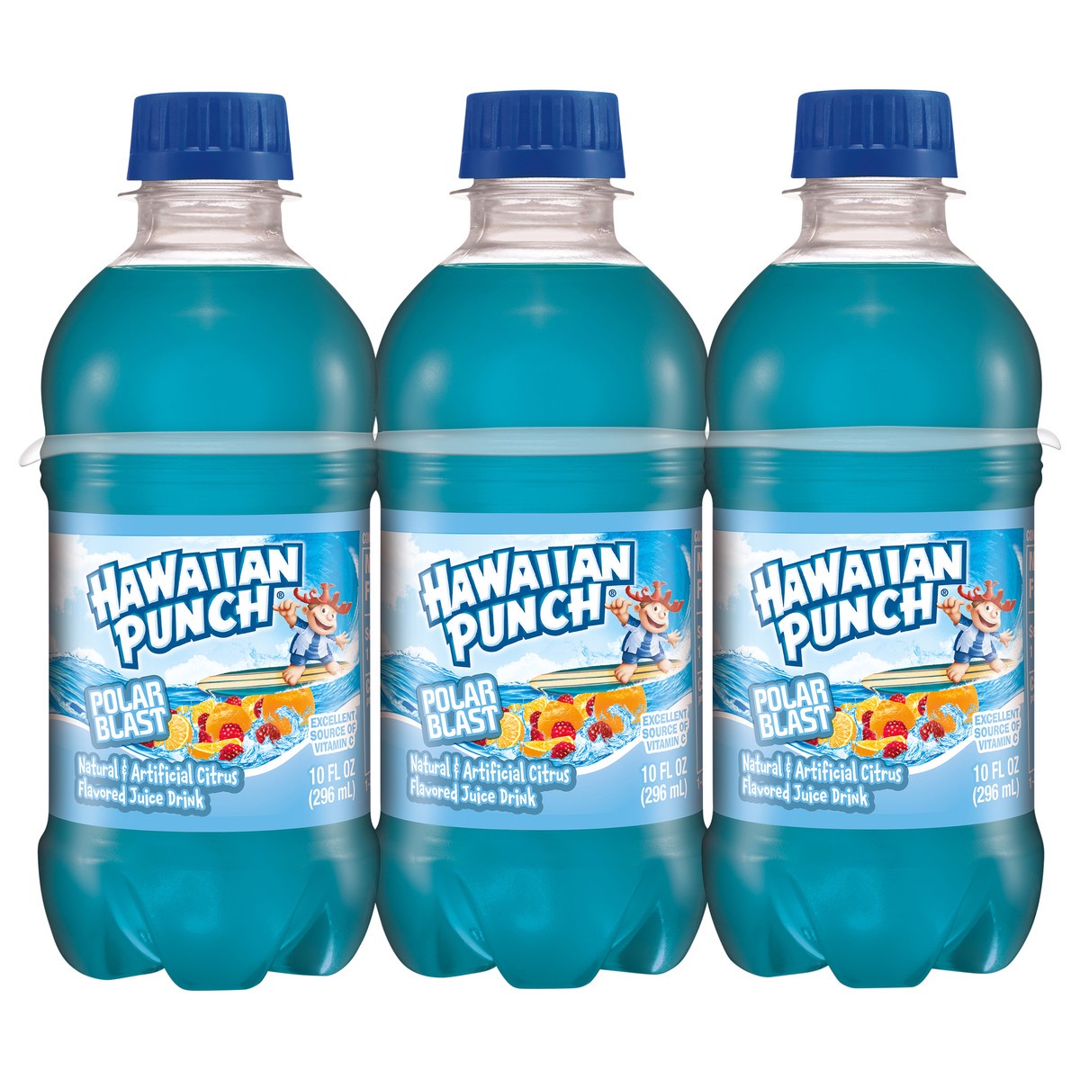 slide 7 of 12, Hawaiian Punch Polar Blast Juice Drink, 10 fl oz bottles, 6 pack, 6 ct