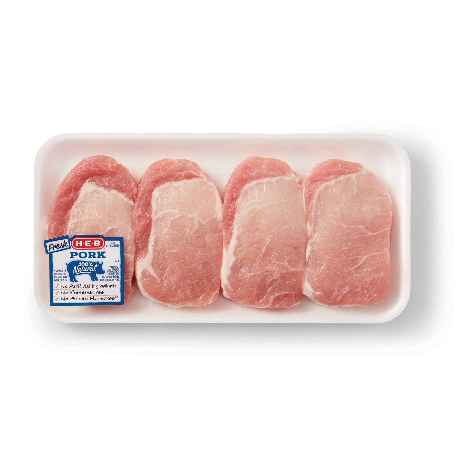 slide 1 of 1, H-E-B Boneless Texas-Style Ribeye Pork Chops, Thick Cut, per lb