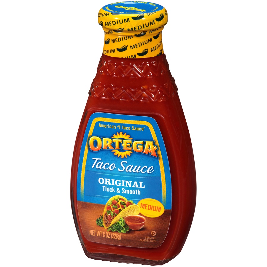slide 7 of 8, Ortega Medium Thick & Smooth Original Taco Sauce 8 oz, 8 oz