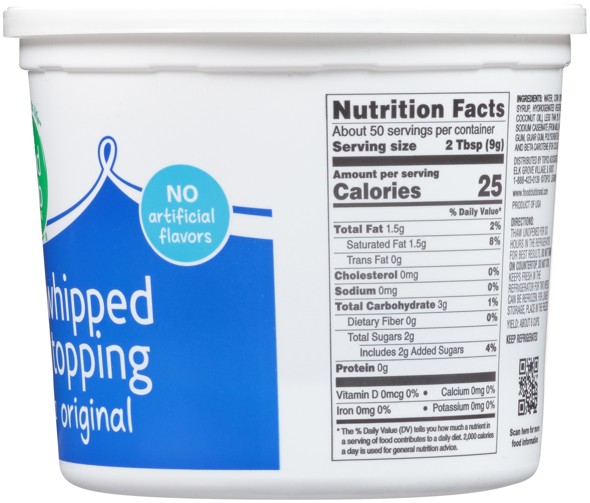 slide 3 of 6, Food Club Whipped Topping Original, 16 oz
