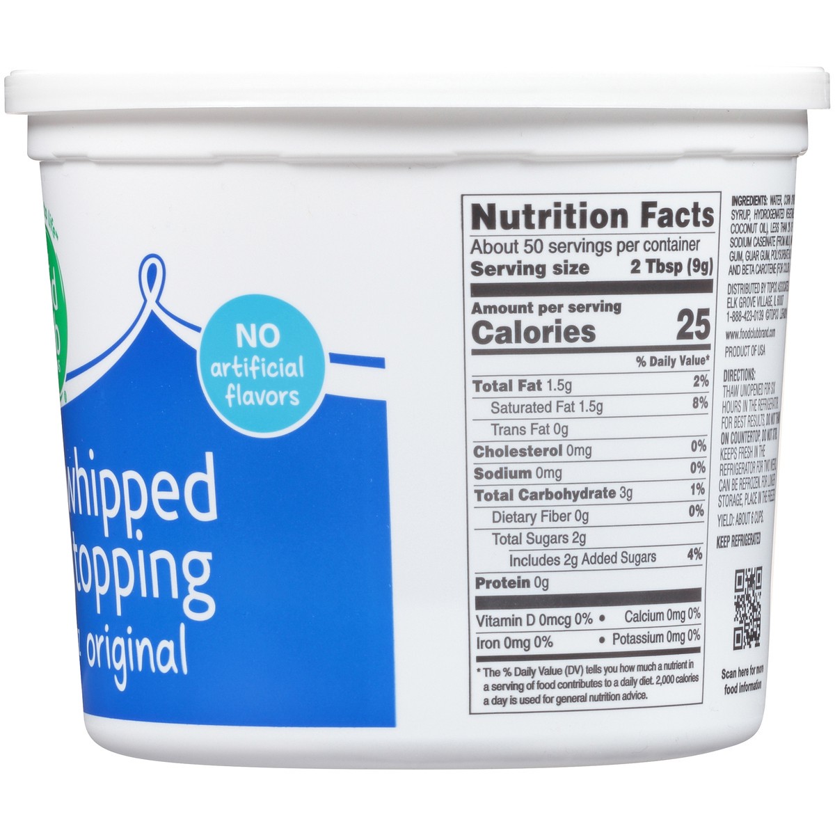 slide 9 of 10, Food Club Original Whipped Topping, 16 oz