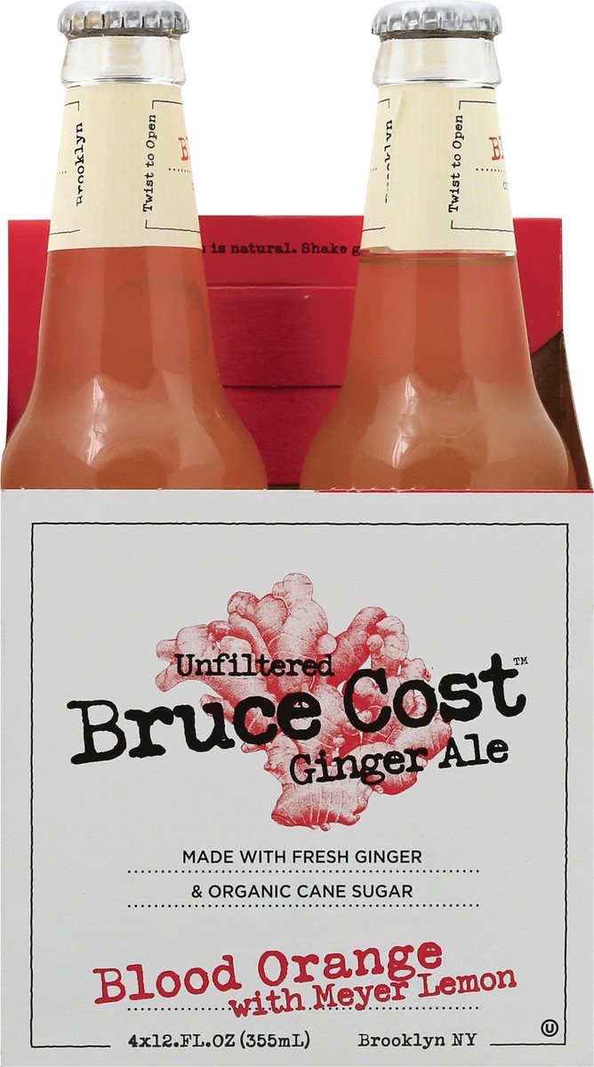 slide 9 of 11, Bruce Cost Blood Orange with Meyer Lemon Ginger Ale - 4 ct, 4 ct