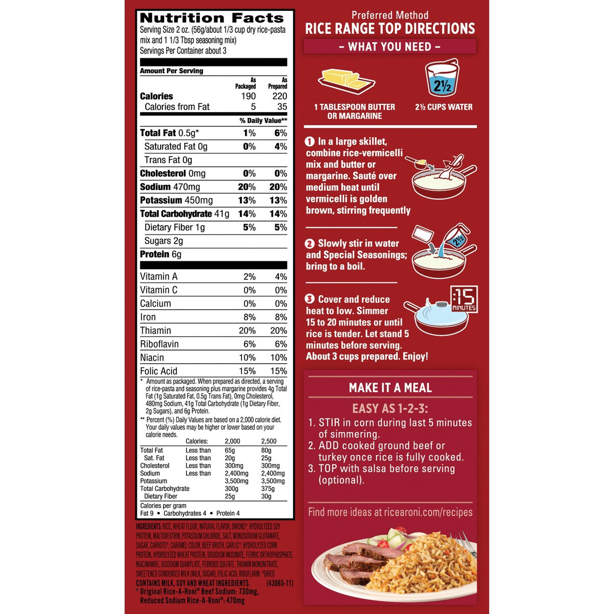 slide 4 of 8, Rice-A-Roni Rice Mix, 6.8 oz